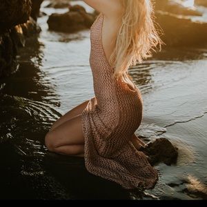 Small/ medium metallic dusty rose dress